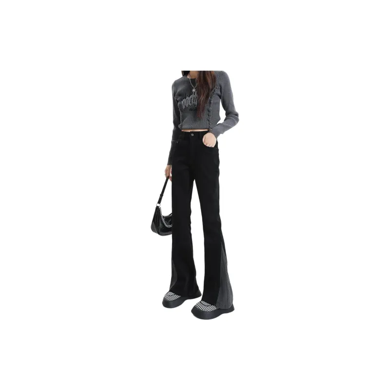 Concubine Zhu Jeans Women's Black-2