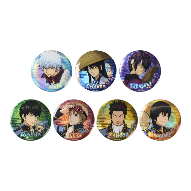 BOOM COMIC Gintama Carved Badge Gintoki Sakata Toushirou Hijikata Official Store Badges-7