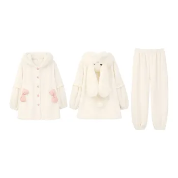 Aannsfam Pajama Set Women's Cream Yellow