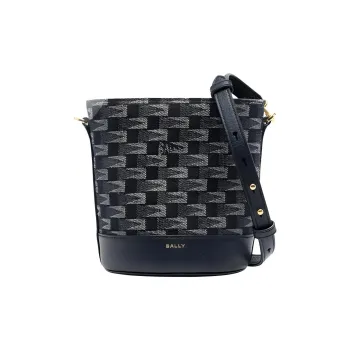 BALLY Polyester Bucket Bags Crossbody Bag, Shoulder Bag Regular Women's Dark Blue