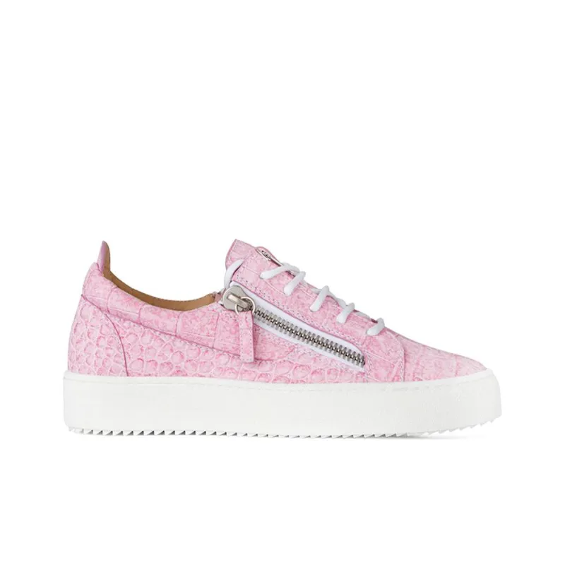 Giuseppe Zanotti/GZ Low Top Skateboard Shoes Women's Pink-4