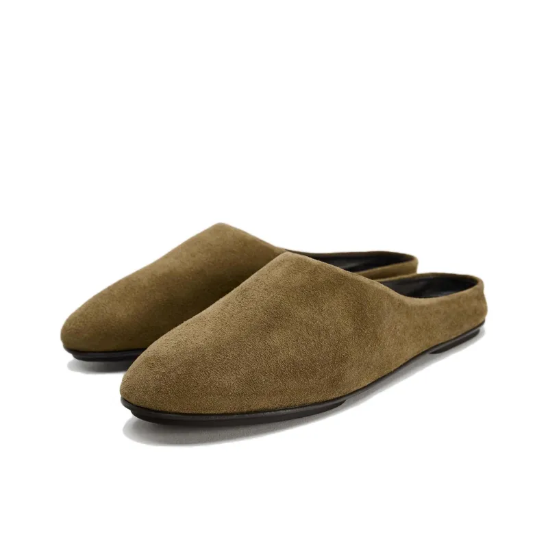 ZARA Wrap-toe Slippers Women's Khaki Green-2