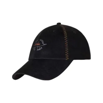 Anta Life Collection Polyester Elastane Twill Brushed Fabric Blend Baseball Caps Unisex Basic Black