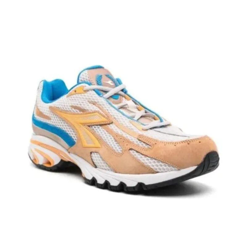 Diadora Cushioning, Wear Resistant Low Top Running Shoes Men's Yellow-3