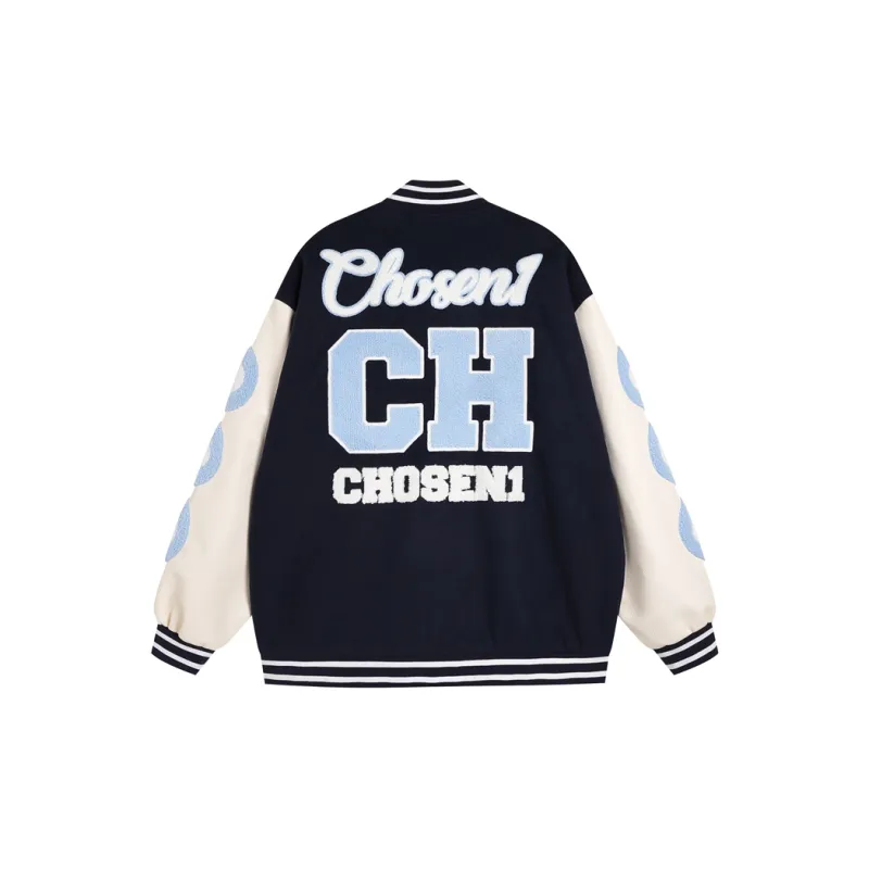 CHOSEN1 CH Small Flower Baseball Jacket Unisex-10