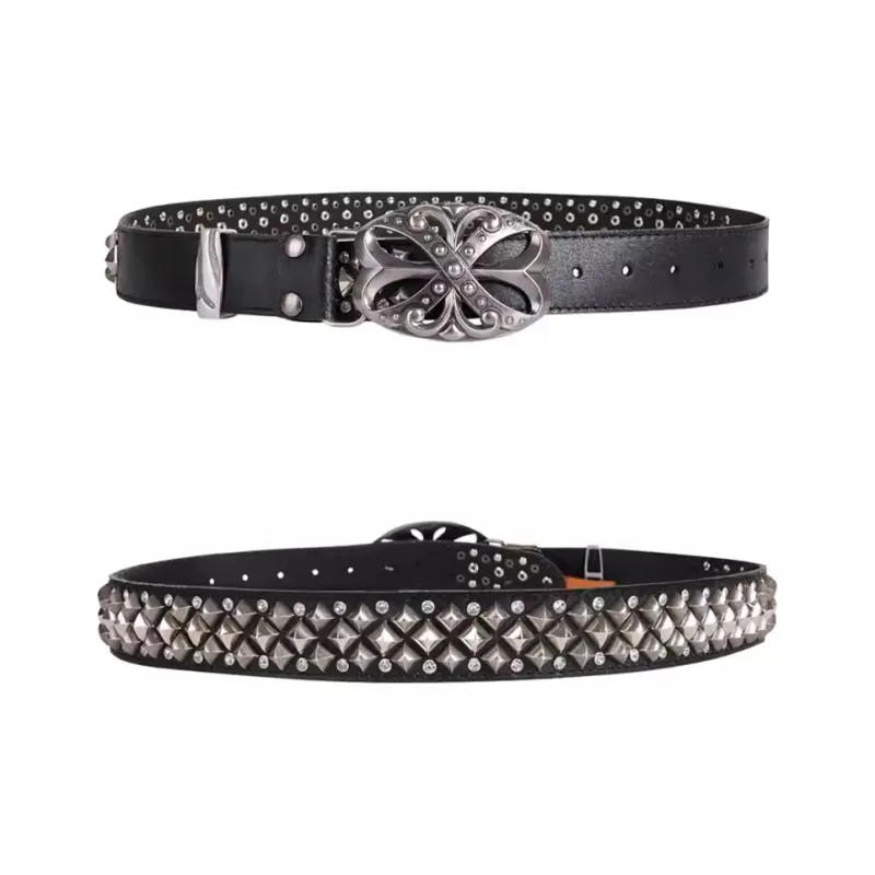 DND4DES Top Grain Cow Leather Belts Unisex 4cm-2