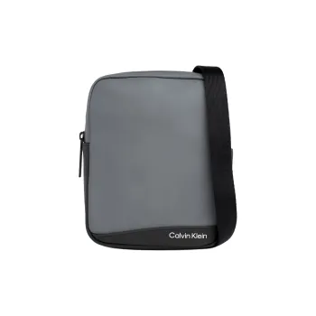 CALVIN KLEIN Polyester Reporter Bag Shoulder Bag Crossbody Bag Small Size Men's Gray