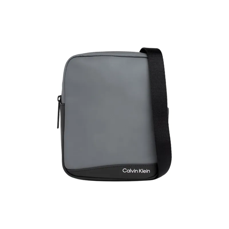 CALVIN KLEIN Polyester Reporter Bag Shoulder Bag Crossbody Bag Small Size Men's Gray-0