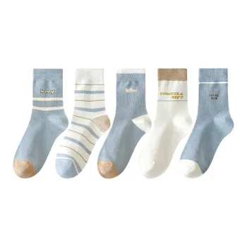 Lan Miao Mid Calf Socks Women's 5 Pack