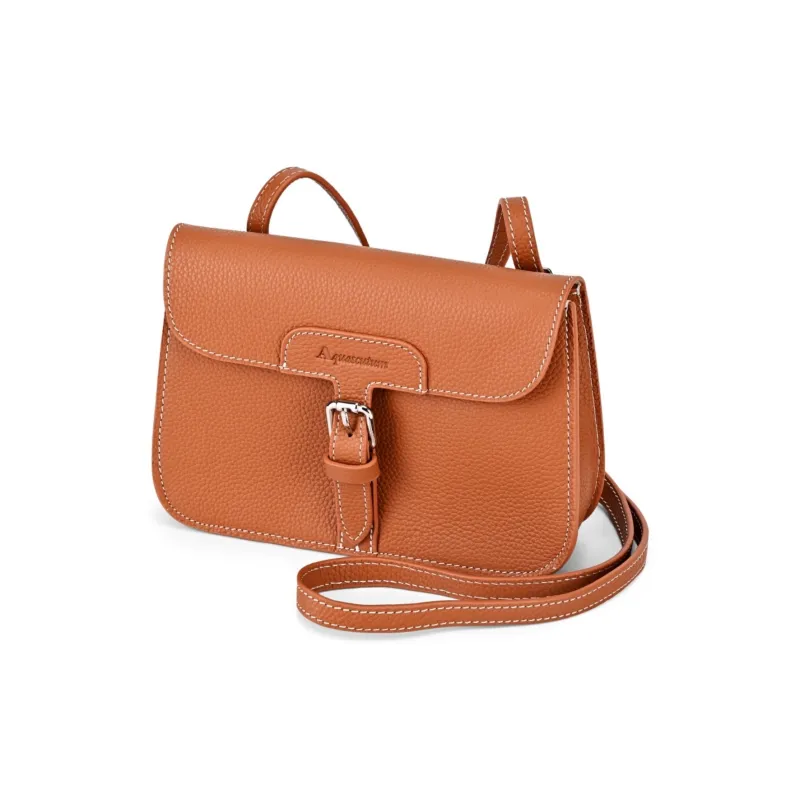 AQUASCUTUM Top Grain Cow Leather Shoulder Bag Regular Women's Brown-1