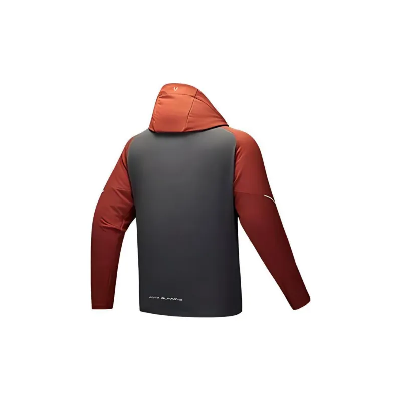 Anta Running Collection Jackets Coats Men's Castle Gray/Rusty Red-1