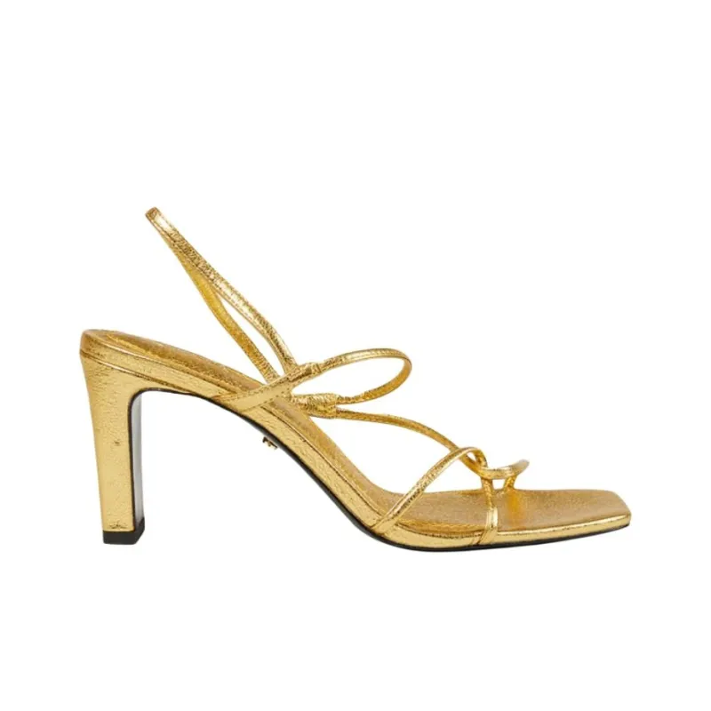 Sandro Strap Sandals 8cm Women's Gold-1