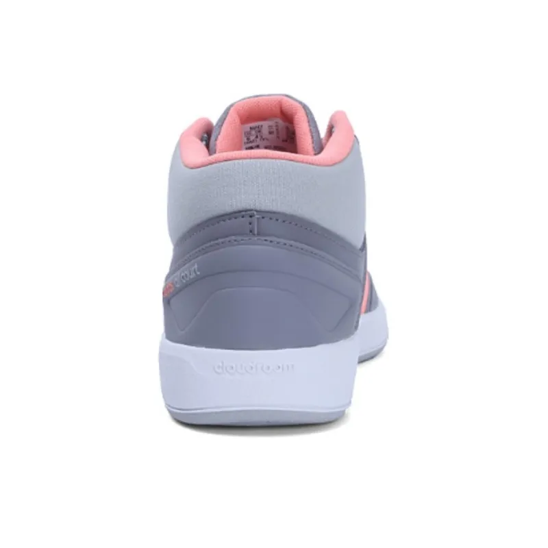 Adidas Cloudfoam All Court Anti Slip Wear Resistant Mid Top Tennis Shoes Women's Gray-4