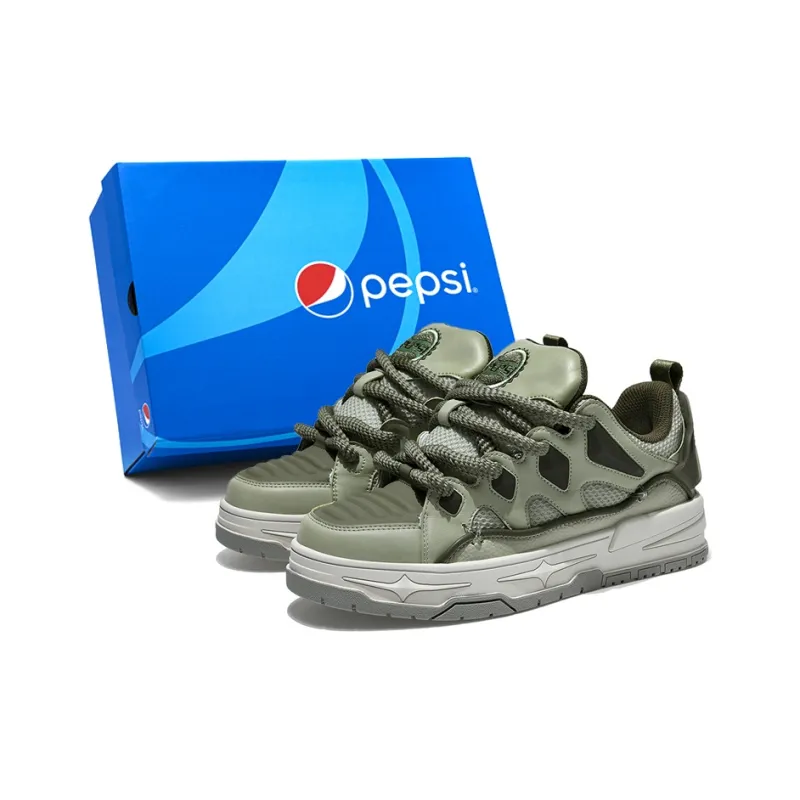 Pepsi Anti Slip Wear Resistant Low Top Skateboard Shoes Unisex Exclusive Box-14
