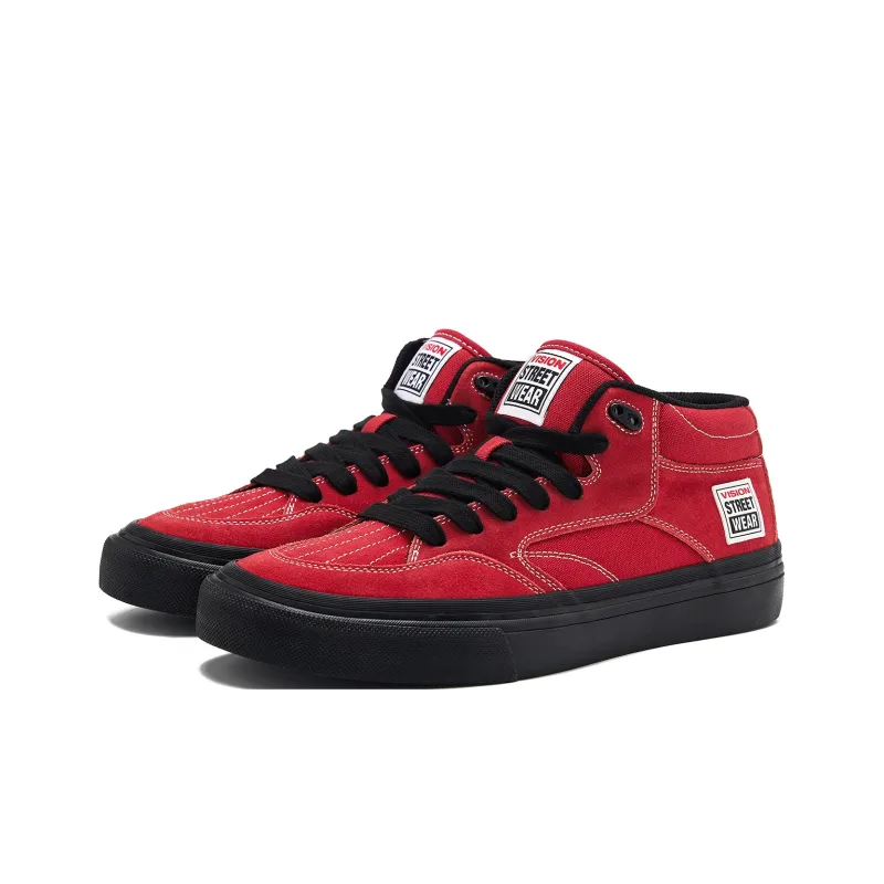 Vision Street Wear Concave Mid Top Skateboard Shoes Unisex Red-2