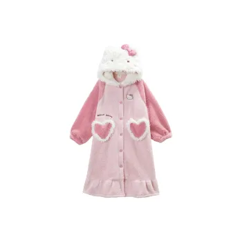 GUKOO x Sanrio Hello Kitty Pajama Robe Women's Watercolor