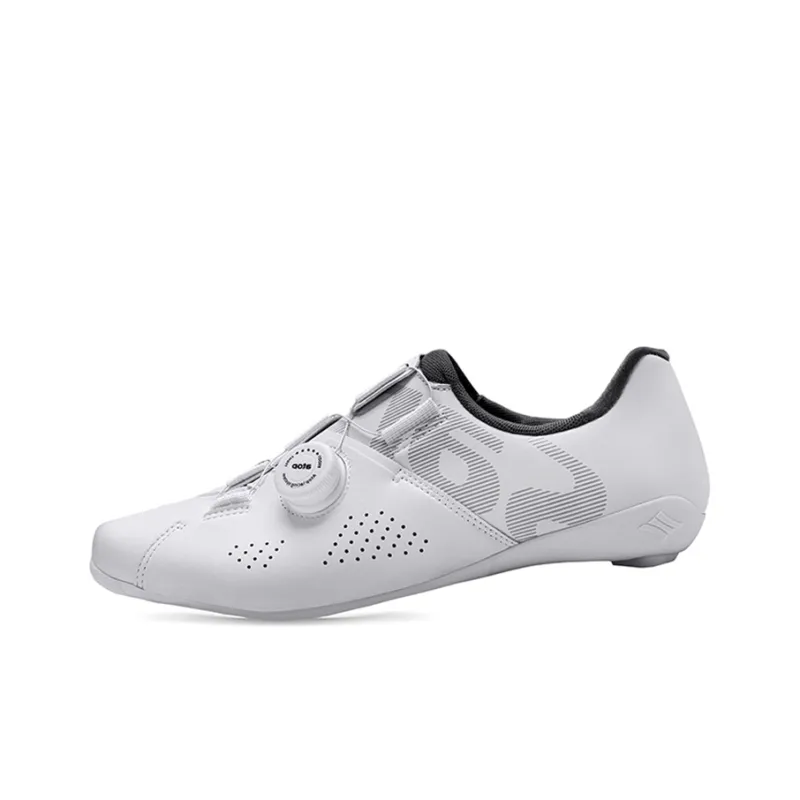SANTIC Coverage Support Wear-Resistant Lightweight Breathable Slip-Resistant Low-Top Cycling Shoes Unisex White-0