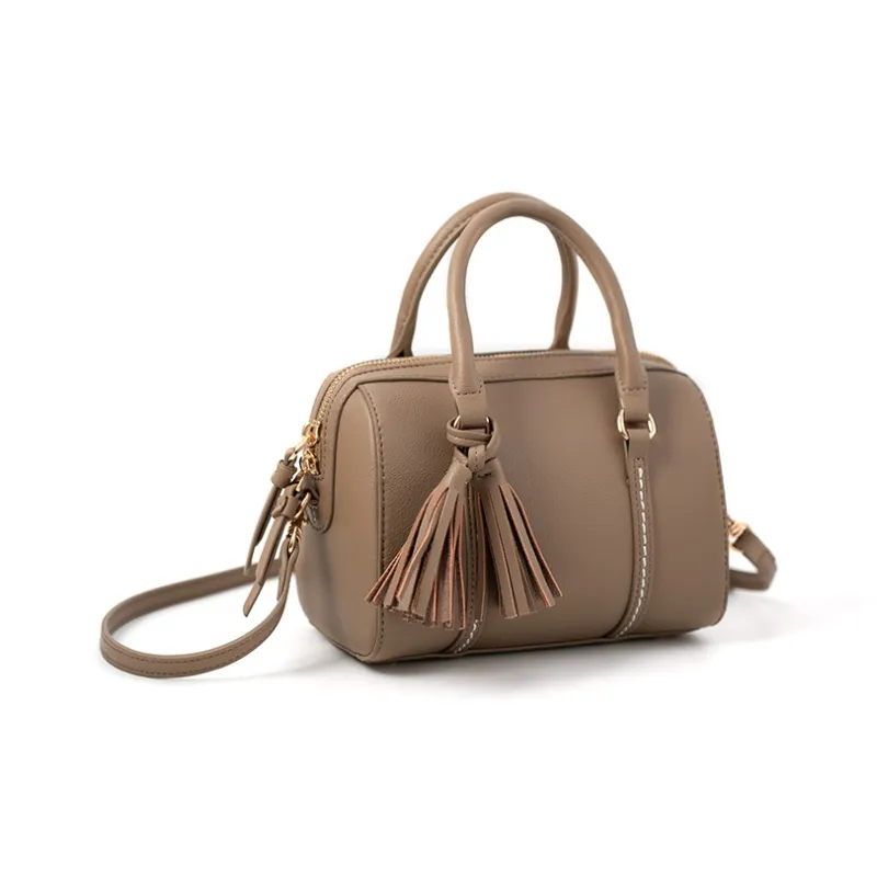 Vigno Synthetic Leather Handbag One Shoulder Crossbody Regular Women's Khaki/Brown/Black-1