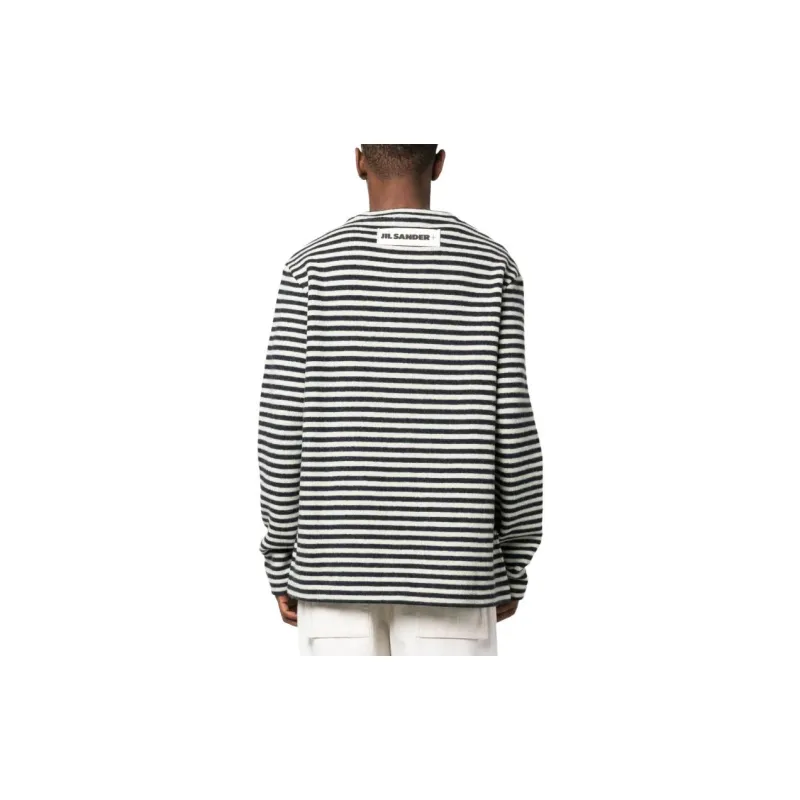 JIL SANDER Striped Long Sleeved T Shirt-4