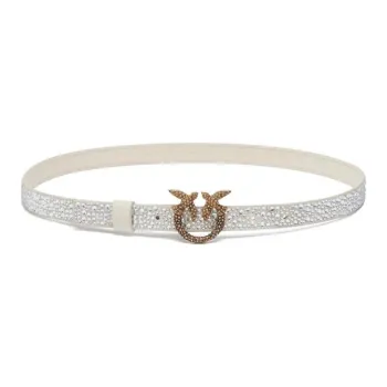 PINKO Love Birds Buckled Embellished Thin Belt