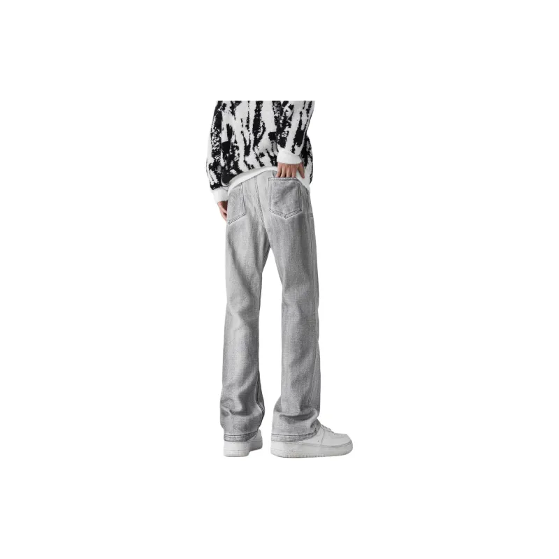 GROGNAK Street Graffiti Jeans Unisex White Gray-1