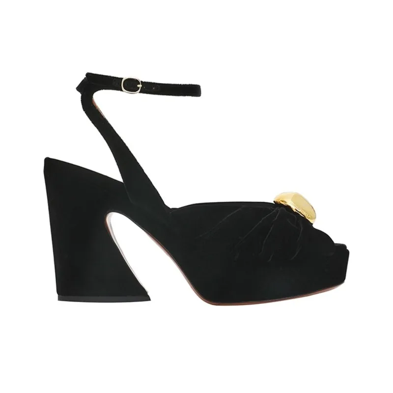 Zimmermann Gleam One Strap Sandals 12cm Women's Black-1