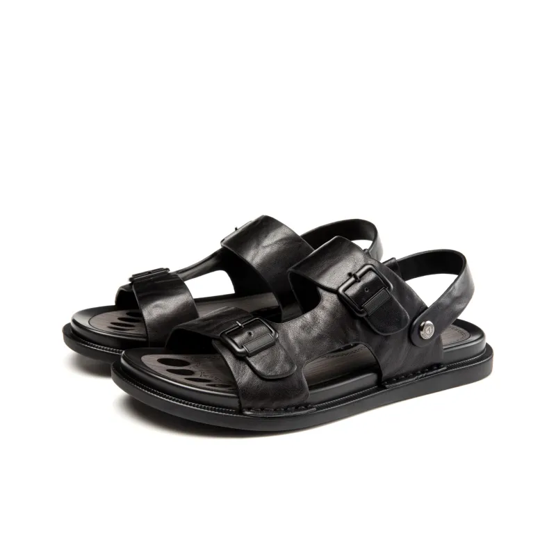 AOKANG Beach Sandals Men's Black-2