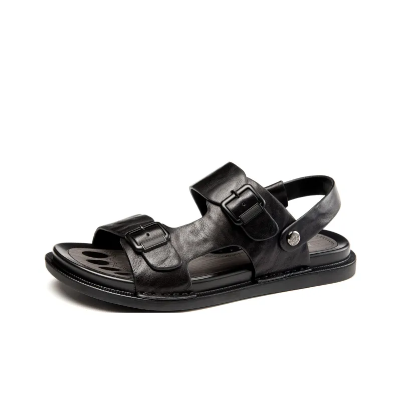 AOKANG Beach Sandals Men's Black-1