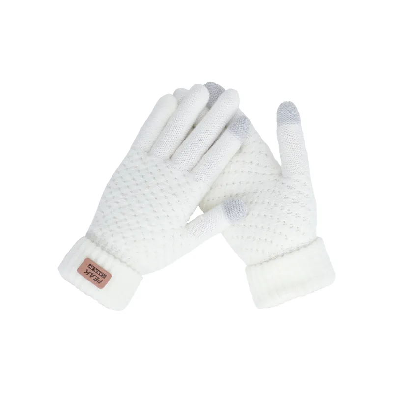 PEAK Acrylic Knit Gloves Unisex Multiple Colors-1