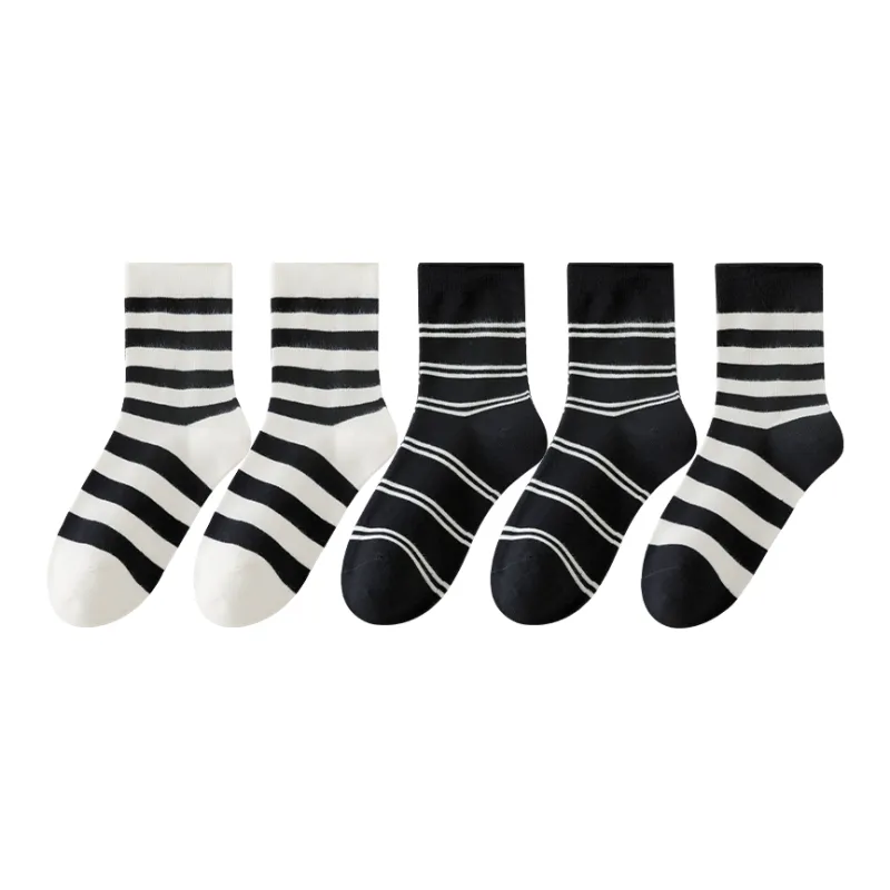 Lan Miao Mid Calf Socks Women's 5 Pack-12