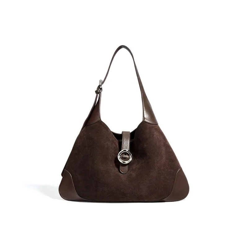 FAIRWHALE Matte Cowhide Leather Shoulder Bag Regular Women's Multicolor-8