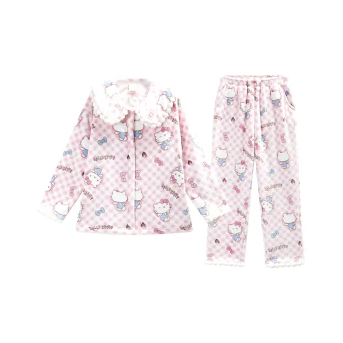 GUKOO x Hello Kitty Pajama Set Women's Peach Pink