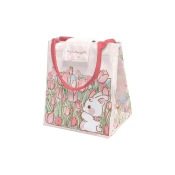 AOSONG Suede Tech Fabric Handbag Regular Women's A Sea Of Tulip Flowers