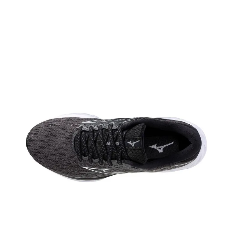 Mizuno Wave Inspire 20 Breathable Low Top Running Shoes Women's Black White-3