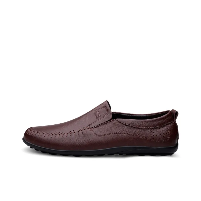 Mulinsen Men's Casual Shoes Men Low Top Black/Red Brown/Dark Brown-6