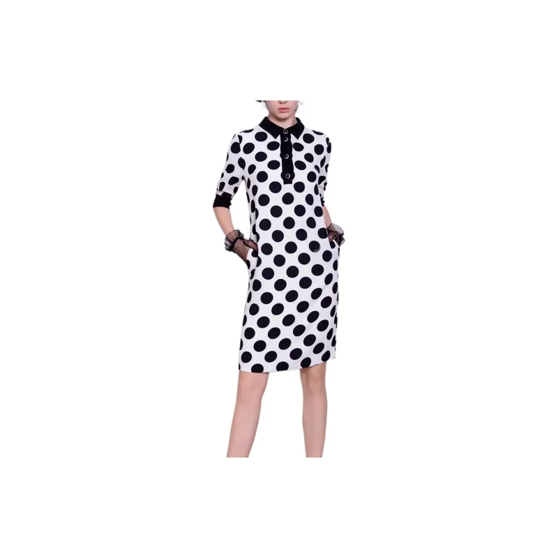 BESIONIA SS23 Short Sleeved Dresses Women's Black & White-1