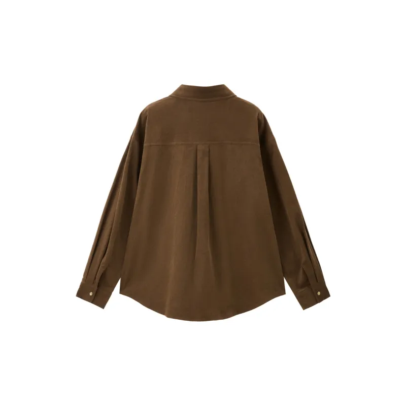 UNIQLO Shirt Women's Dark Coffee-1