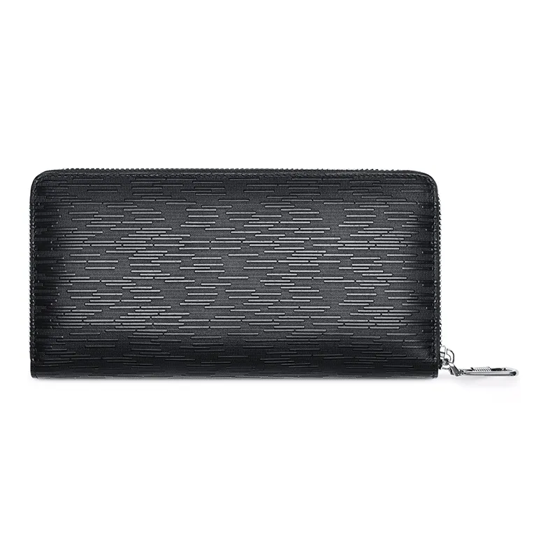 SEPTWOLVES Top Grain Cow Leather Wallets With Money Clip Regular Unisex Black-2