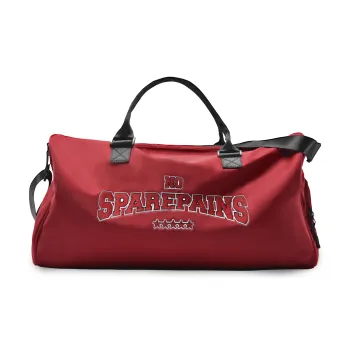 Spare No Pains. Polyester Shoulder Bag, Gym Bag, Crossbody Bag, Handbag, Luggage Bag Unisex Burgundy
