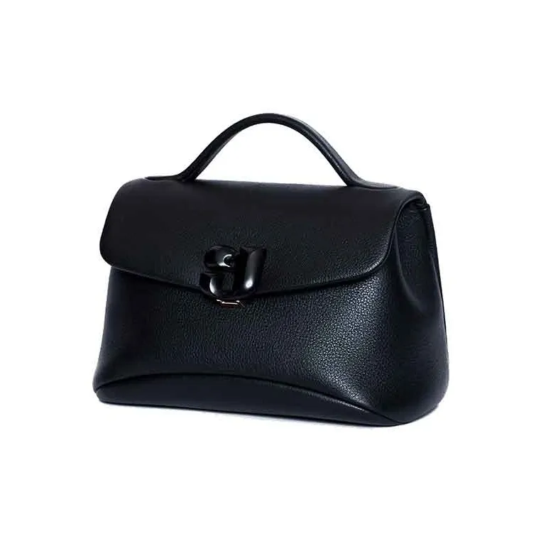 KUNOGIGI Fabric Bonded Top Grain Cow Leather Backpack Small Size Women's Vintage Denim/Black-2
