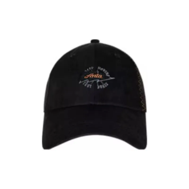 Anta Life Collection Polyester Elastane Twill Brushed Fabric Blend Baseball Caps Unisex Basic Black-1