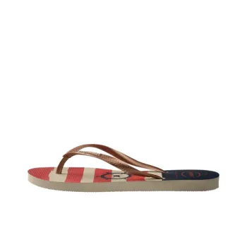 Havaianas Slim Rubber Sole Abrasion-Resistant Flip Flops Women's Rose Gold