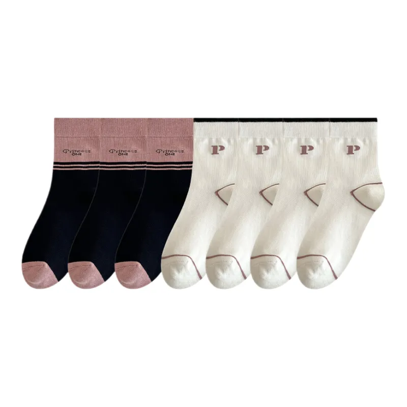 Lan Miao Mid Calf Socks Women's 7 Pack-6