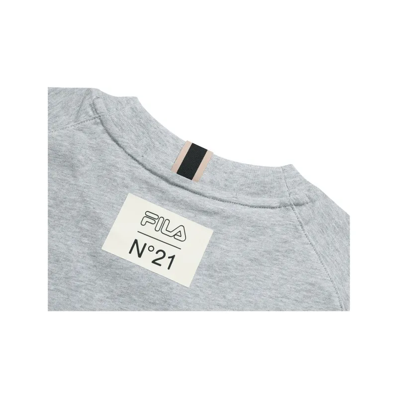 FILA FUSION FILA FUSION X N°21 Co branded Series T Shirt Women's Mist Heather Gray-2