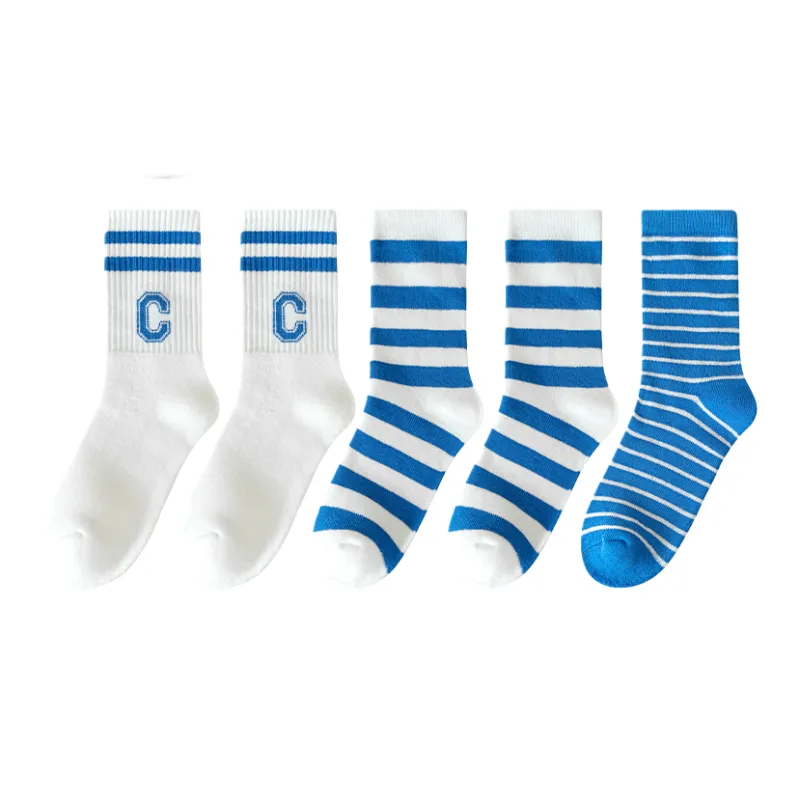 Lan Miao Mid Calf Socks Women's 5 Pack-4