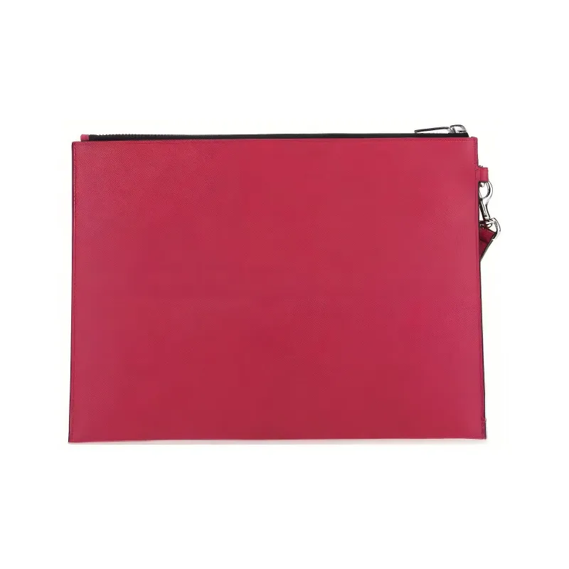 SAINT LAURENT Leather Clutch Men's Pink-2