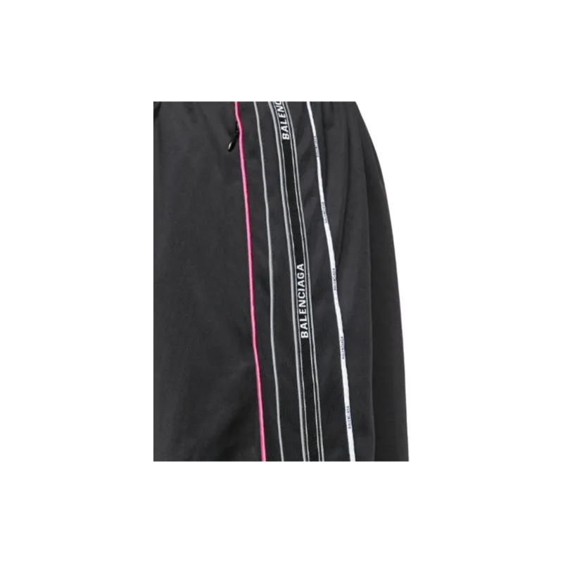 Balenciaga Stripe Tracksuit Pants 'Black'-4