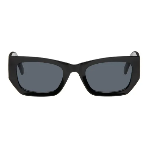 Le Specs Acetate Irregular Shape sunglasses ports Women's Black