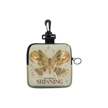AOSONG Suede Tech Fabric Coin Purse Unisex Green