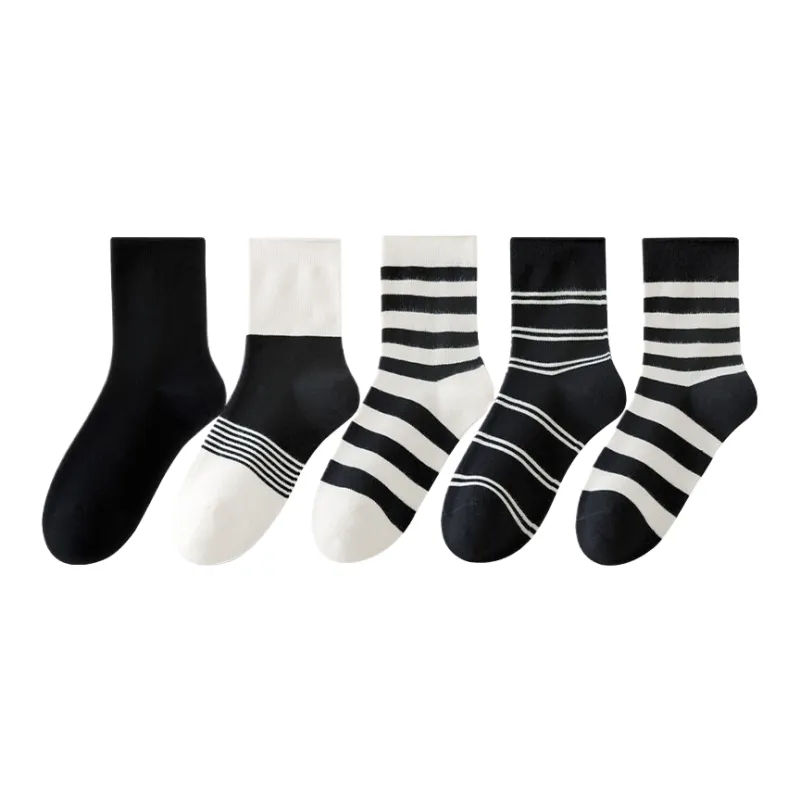 Lan Miao Mid Calf Socks Women's 5 Pack-0